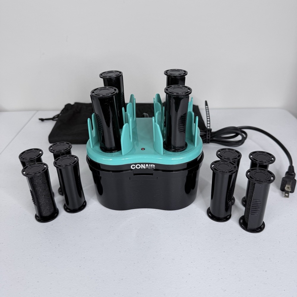 Conair HS67 Infiniti Pro Gentle Curls Steam Rollers W/12 Rollers Set Tested